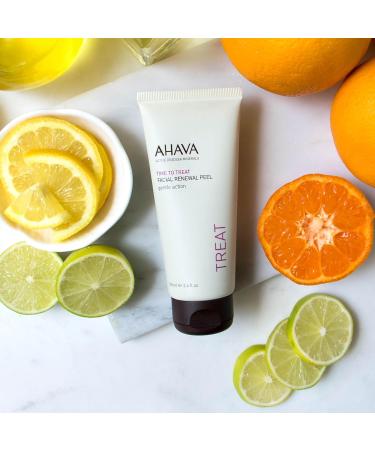 AHAVA Time to Treat Facial Renewal Peel - Radiant Gel Peel for Even Skin Tone & Renewal | 3.4 Fl.Oz with Osmoter Calendula & Vitamin C - Buy Online on GoSupps.com