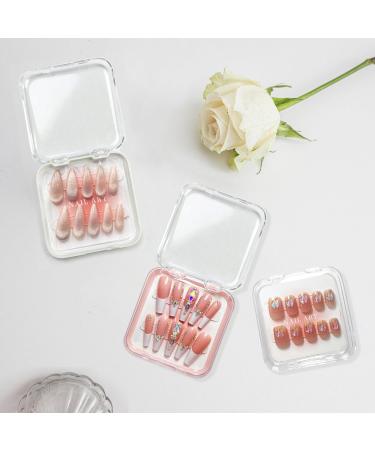 9Pcs Press On Nail Storage Box | Acrylic Display Case & Fake Nails with Adhesive Tape - Perfect for Home Salon & Nail Art - Buy Online on GoSupps.com