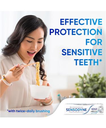 Sensodyne Repair and Protect Whitening Toothpaste and Toothbrush Bundle - 4 Pack - Buy Online on GoSupps.com