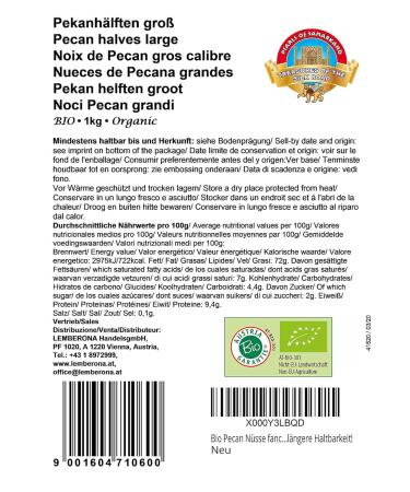 Buy Organic Jumbo Pecan Halves 1kg Extra Large Unroasted & Unsalted Premium Raw Food for International Shipping - Buy Online on GoSupps.com