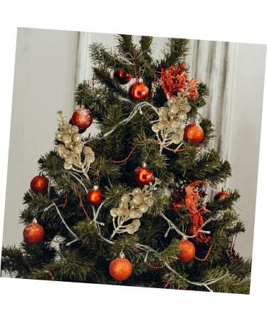 ABOOFAN 10pcs Christmas Imitation Berries Christmas Decorations Flower Garland Wreath Christmas Berries New Year's Decor Artificial Xmas Berry Stem Xmas Berries Christmas Tree Foam Crafts Golden 19X5X5CM - Buy Online on GoSupps.com
