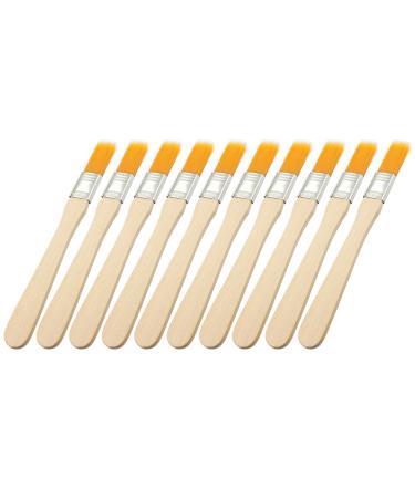LBY 10pcs Household Cleaning Dusting Brush 135mm(5.31'') Paint Brush Small Size Keyboard Brush Computer Notebook Dusting Brush  Yellow Natural Bristles  Wooden Handle 135mm(5.31'')Dusting Brush