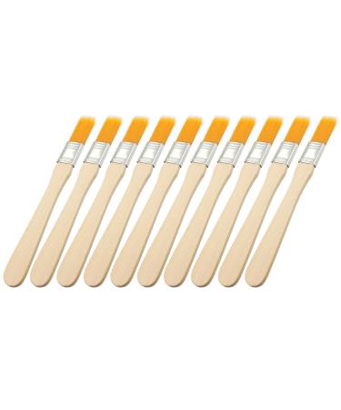 LBY 10pcs Household Cleaning Dusting Brush 135mm(5.31'') Paint Brush Small Size Keyboard Brush Computer Notebook Dusting Brush  Yellow Natural Bristles  Wooden Handle 135mm(5.31'')Dusting Brush