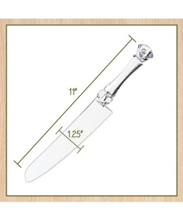 Plasticpro Disposable Clear Cake Knife - Pack of 4 | Heavyweight Plastic Bread Cutter - Buy Online on GoSupps.com