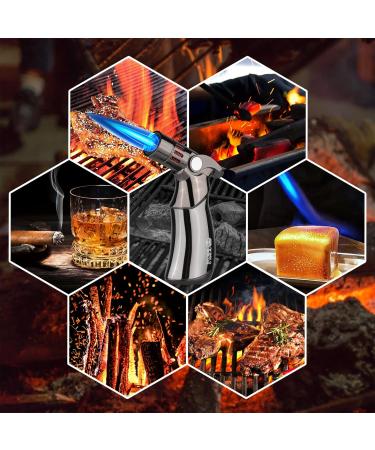 fashion Torch Lighter Refillable Butane Lighter with Cigar Punch Triple Jet Flame Windproof Cigar Lighters for Multipurpose Pocket Lighter Gift for Men 659 - Buy Online on GoSupps.com