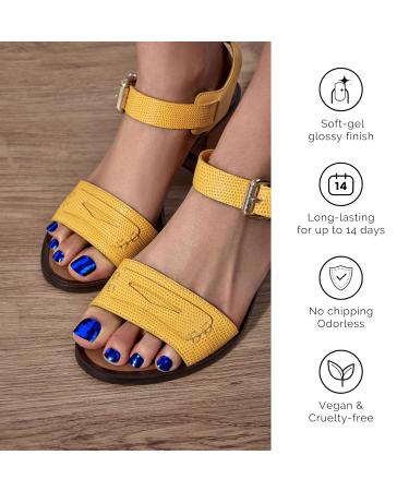 Sapphire Blue Nail Foil for Toenails - Self-Adhesive Gel Nail Films 32 Pieces UV Hardening - Perfect Gift for Women & Girls - Buy Online on GoSupps.com