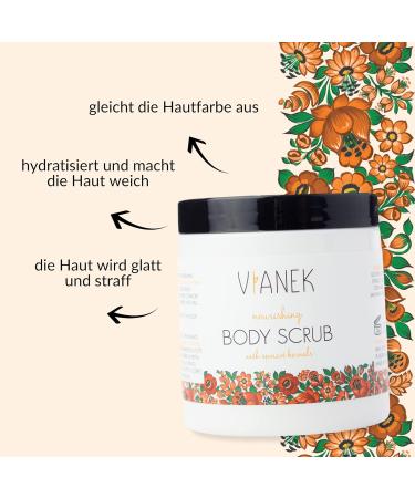 Vianek Nourishing & Smoothing Body Peeling - Vegan Natural Cosmetics for Back Acne Impure Skin & Ingrown Hair - 265g Apricot - Buy Online on GoSupps.com