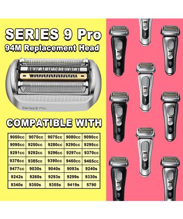 Buy Series 9 Pro 94M Electric Shaver Head - Compatible with Braun 9290cc 9291cc 9370cc & More - Premium Replacement Accessories - Buy Online on GoSupps.com