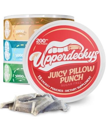 Upperdeckys, Multi-Pack Caffeine Energy Pouches - 4 Flavors, Sugar Free Nootropic Pouches and Delicious Flavor - Replacement/Alternative for Focus and Energy, Made in USA (4-Pack, 200mg)