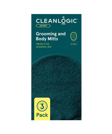 Cleanlogic Sport Exfoliating Face & Body Grooming Mitt Assorted Colors 3 Count 3 Count Sport - Bath Mitt