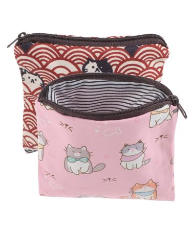 Minkissy 2 pieces of women bands Storage bag women bandage Bag women bandage organizer tampon storage pocket ladies bandage for women's products washable