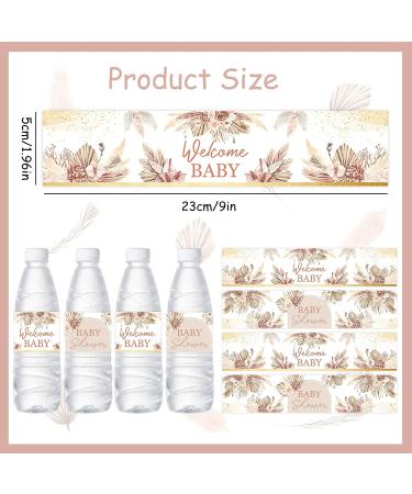Cheereveal 24PCS Pampas Grass Baby Shower Water Bottle Labels - Boho Waterproof Adhesive Labels for Pampas Baby Shower Decor - Buy Online on GoSupps.com