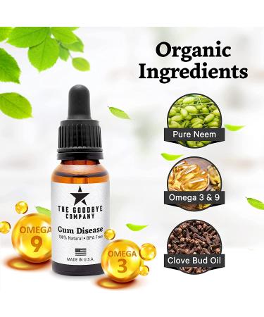 Organic Neem & Clove Gum Disease Remedy - Natural Gingivitis Treatment 1 Fl Oz - Buy Online on GoSupps.com