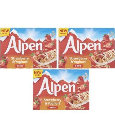 Alpen Strawberry and Yoghurt Cereal Bar 3 Pack (15 Bars)