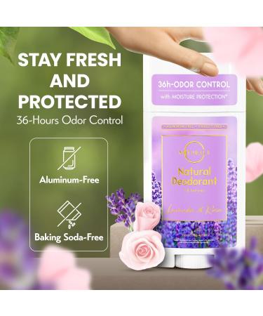 O NATURALS Natural Deodorant for Women - Rose and Lavender - 2.65 Oz. - Buy Online on GoSupps.com