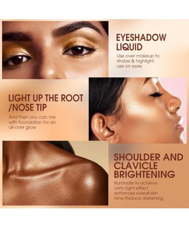 Highlighter Liquid Foundation Face Highlighter Liquid Glow Illuminator Facial Lips Illuminate Ultra Smooth Makeup Highlighter - Face Illuminator Cheekbone T-Zone Nose Bridge -03 - Buy Online on GoSupps.com