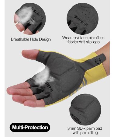 Shop Inbike Half-Finger Bicycle Gloves for Men - Breathable Slipproof Reflective MTB Gloves - Summer Elasticity & Comfort - Buy Online on GoSupps.com