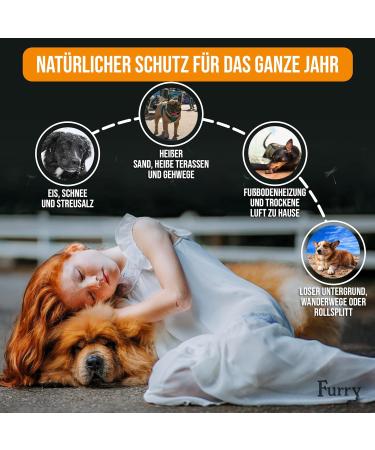 Furry Pfotenbalsam & Nose Balm 120ml - Natural Paw Protection for Dogs & Cats | Made in Germany Moisturizing Beeswax & Hemp Oil | Dry & Cracked Paws Relief - Buy Online on GoSupps.com