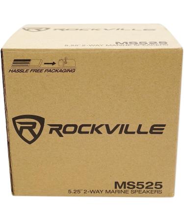 Rockville MS525W 5.25 400 Watt Waterproof Marine Boat Speakers - 2-Way White (Pair) - Buy Online on GoSupps.com