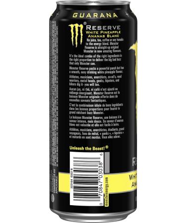 Monster Energy Reserve White Pineapple 473mL Cans Pack of 12 White Pineapple 473ml (Pack of 12) - Buy Online on GoSupps.com