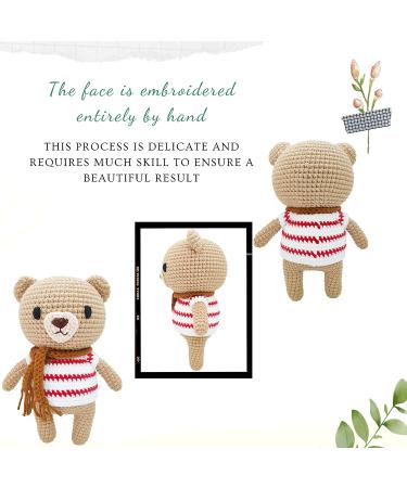 FRILY Crochet Bear - Small Knitted Amigurumi Toy for Kids and Adults - Handmade 7.5 Blue Stuffed Animal - Buy Online on GoSupps.com