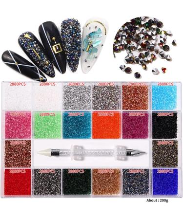 Aqxyedc Multi-Shaped Crystal Flat Back Diamond Nail Art Set Professional Material Decorative Tools wanglan(Color:Translucent) - Buy Online on GoSupps.com