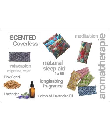 Peacegoods Lavender Eye Pillow - Weighted, Scented, Made in USA - for Yoga, Relaxation, Aromatherapy, Sleep - Geometric Teal - Buy Online on GoSupps.com