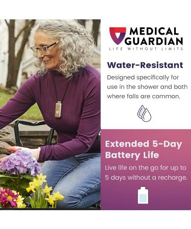 Mini Guardian 4G Medical Alert System by Medical Guardian - 24/7 Elderly Assistance - Easy Button for Seniors - Silver - Buy Online on GoSupps.com