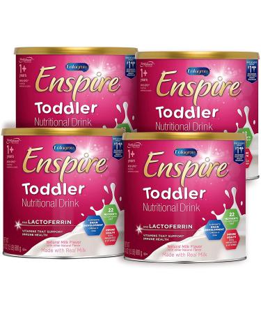 Enfagrow Enspire Toddler Nutritional Drink with Lactofrerrin, DHA, and MFGM for Brain Support and Immune Health, Non-GMO, Powder Tub 24 Oz, Pack of 4 Enspire Natural Milk, Pack of 6