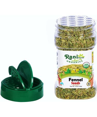 Rani Organic Fennel Seeds (Saunf Sabut) 2.5oz PET Jar - USDA Certified, All Natural, Vegan, Gluten Friendly, NON-GMO - Indian Origin Spice - Buy Online on GoSupps.com