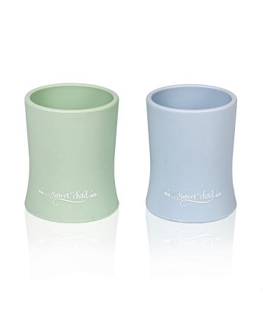 Baby Silicone Cups/Unbreakable Training Cup For Toddler/Set Of 2