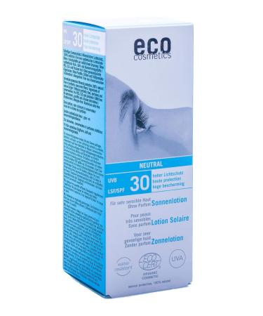 Eco cosmetics eco sun lotion neutral LSF 30+ waterproof vegan without microplastics natural cosmetics for face and body 1 x 100 ml - Buy Online on GoSupps.com