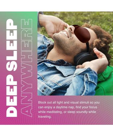 Nidra Sleep Mask for Men and Women - 3D Contoured Blackout Eye Mask for Deep Rest - Lightweight and Soft, Ideal for Side Sleepers - Brown - Buy Online on GoSupps.com