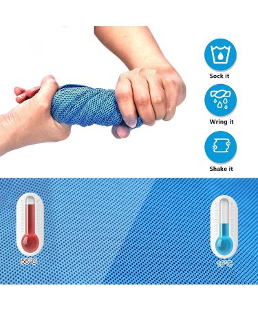 TowelTouch Cooling Towel 4-Pack for Gym, Fitness, Golf, Yoga | Instant Cooling Relief | Blue/Rose Red/Gray/Purple - Buy Online on GoSupps.com