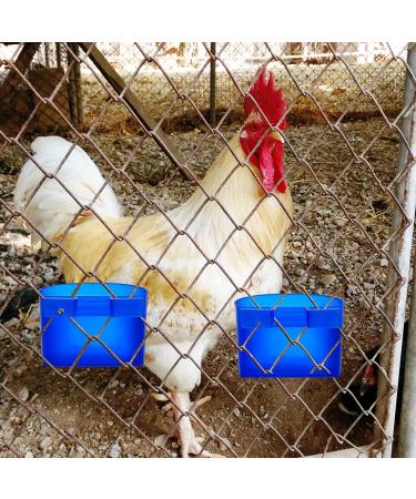 30 Pcs Cage Cups Bird Feeders - Hanging Waterer & Food Bowl for Pet Birds & Poultry - Blue - Buy Online on GoSupps.com