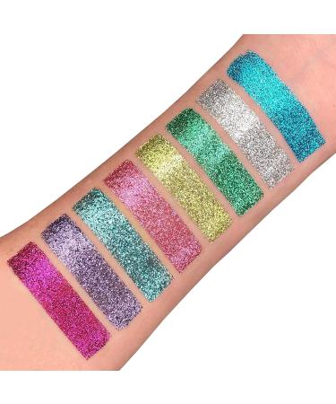 Biodegradable Eco Glitter Shakers - 100% Cosmetic Bio Glitter Set of 8 with Fix Gel for Face, Body, Nails, Hair & Lips - 5g - Buy Online on GoSupps.com
