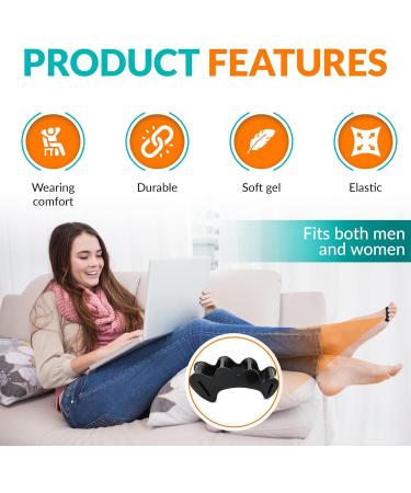 Medium Toe Separators for Hammertoes & Bunions - Correct, Invigorate, and Rehabilitate Your Feet - Buy Online on GoSupps.com
