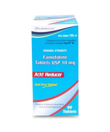 Aurohealth Famotidine Tablets USP 10mg 90ct