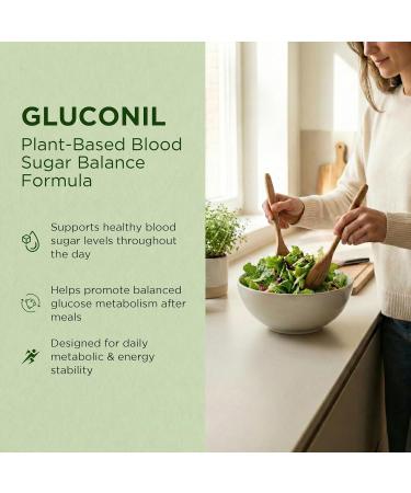 Nutri Apex Gluconil Dietary Supplement 60 Vegan Capsules with Chromium Glycinate White Mulberry Bitter Melon & Gymnema Non-GMO - Made in USA - Buy Online on GoSupps.com