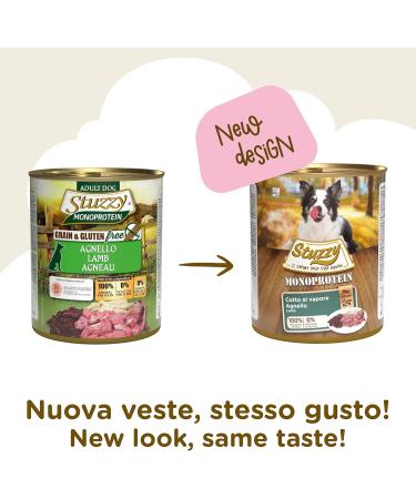 Stuzzy Wet Food for Adult Dogs Lamb flavor single-protein p t preparation - Total 4.8 kg (6 cans x 800 g) - Buy Online on GoSupps.com