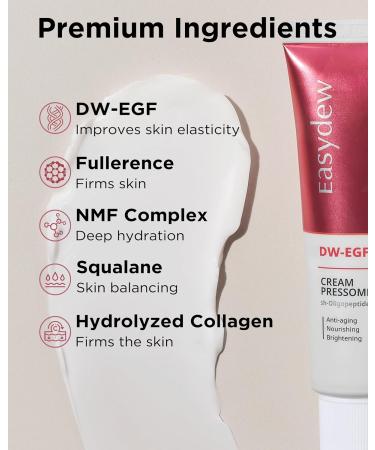 Easydew DW-EGF Pressome Cream(50ml).Anti-Aging Moisturizer with DW-EGF Hyaluronic acid Collagen Elastin ceramide K beauty Korea skincare 1.69 Ounce (Pack of 1) - Buy Online on GoSupps.com