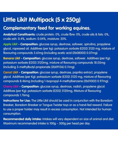 Likit Little Multipack Refill 250g | Apple Cherry Banana Carrot | Pack of 5 | 250 g - Buy Online on GoSupps.com