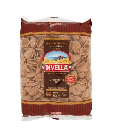 Italian Gourmet E.R. Pasta Divella Orecchiette wholeme n. 86 Pack of 24 Italian pasta 500 g + Polpa Italian Gourmet 400 g