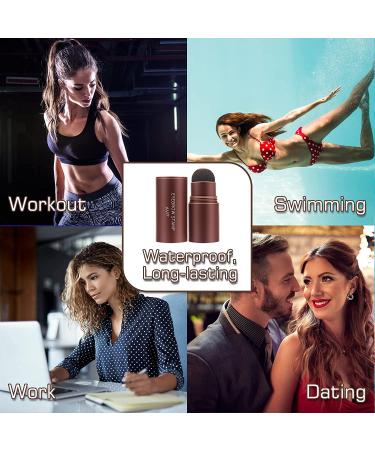 Eyebrow Stamp Stencil Kit - Perfect Brows with Brow Stamp Makeup Powder and 10 Reusable Stencils in Dark Brown | Long-lasting, Waterproof Eyebrow Shaping Kit - Buy Online on GoSupps.com