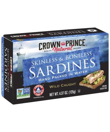 Crown Prince Natural Skinless & Boneless Sardines In Water 4.37 oz (125 g)