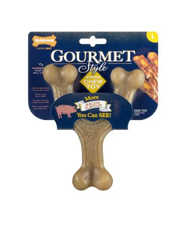 Nylabone Maximum strength Robust extreme gourmet wishbone dog play stuff with additional bacon taste in the entire bone large for dogs 0-23kg bacon taste large - Buy Online on GoSupps.com