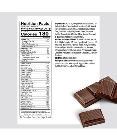 KetoLogic Keto Meal Replacement Shake Powder with MCT Oil and Grass-Fed Whey - 20 Servings, Chocolate Chocolate Flavor - Ideal Macros for Ketosis - Buy Online on GoSupps.com