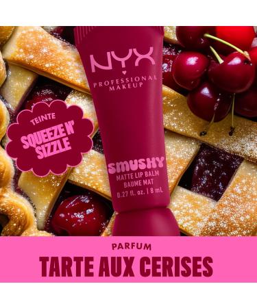 NYX Professional Makeup - Baume L vres Teint Mat Effet Floutant - Formule Enrichie en Poudre de Riz Mochi et C ramides Nourrissants - Teintes Parfum es - Smushy Lip Balm - Teinte : Squeeze N Sizzle Squeeze N' Sizzle 8 ml - Buy Online on GoSupps.com