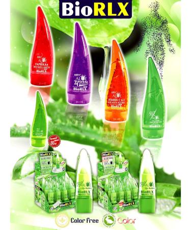 BioRLX 99% Purity Aloe Vera Gel with Collagen and Hyaluronic Acid for Face Body and Hair & Soothing Moisture Sun Burns Anti Wrinkle Anti Aging Razor Bumps Dry Skin (250ml) - Buy Online on GoSupps.com