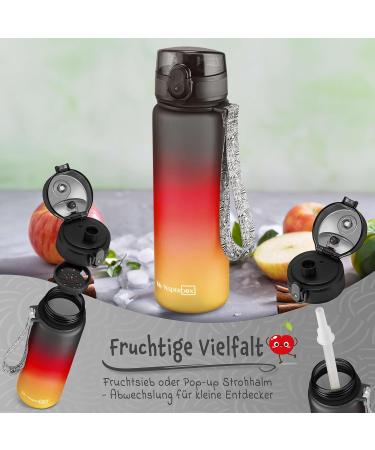 My Vesperbox Minny Leak Proof Kids Water Bottle with Straw or Strainer 350ml 500ml 750ml BPA Free Lightweight Water Bottle for Kindergarten School (Green Light Green Black 750ml) - Buy Online on GoSupps.com